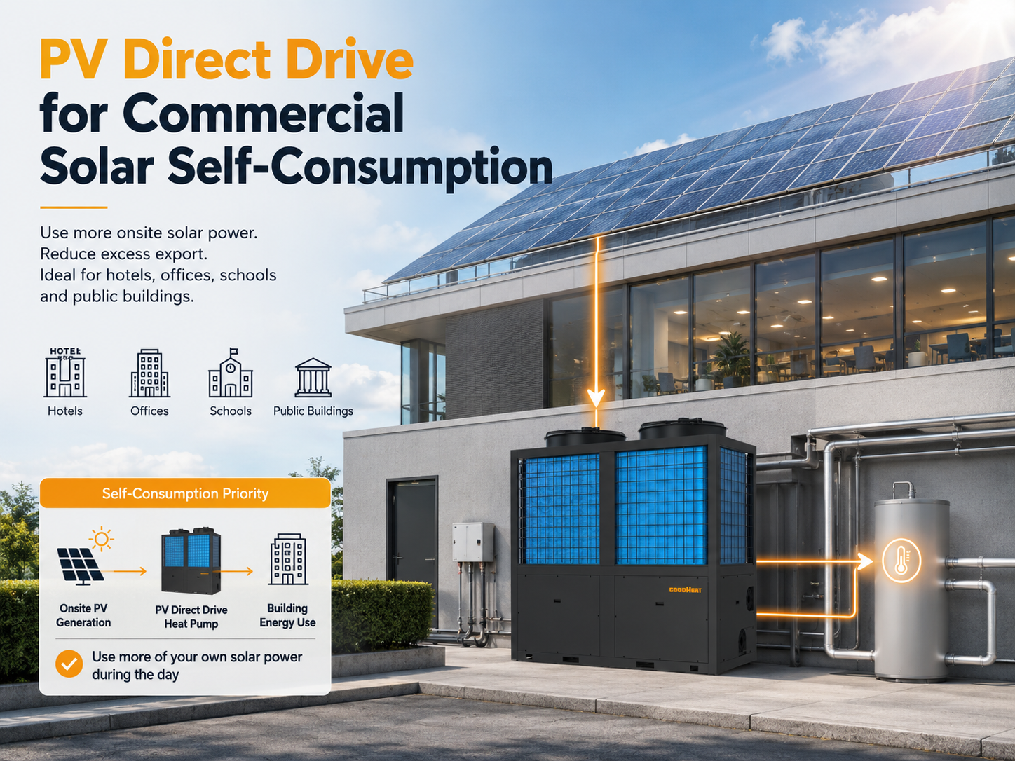 PV Direct Drive for Commercial Solar Self-Consumption
