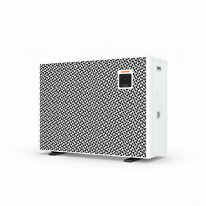 GOODHEAT R290 front discharge swimming pool heat pump with a light-colored perforated casing